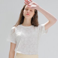 엽페 여성용 FLOWER LACE T-SHIRT 리뷰후기