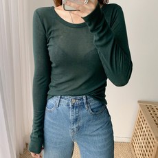 엔비룩 여성용 트윈울 긴팔티