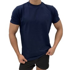 허그본 남성용 데일리 머슬핏 무지 반팔 티셔츠 리뷰후기