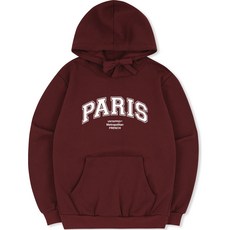 언탭트 남성용 빅사이즈 PARIS 스쿨 빅로고 기모 후드티셔츠