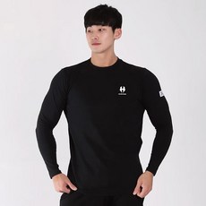 허그본 남성용 머슬핏 리플렉션 긴팔 티셔츠 태극 라인 002
