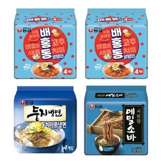 농심 배홍동 비빔면 둥지냉면 메밀소바 기획세트 리뷰후기