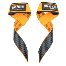 제로투히어로 논슬립 헬스 스트랩 리프팅 손목보호대 양쪽 세트, Type2 오렌지