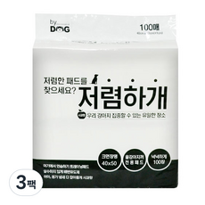 바이독 저렴하개 배변패드 사과향 100p, 3팩,