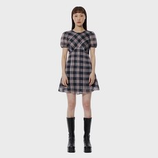 큐리티 C METALLIC CHECK MINI DRESS 리뷰후기