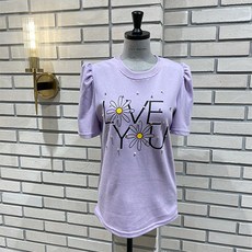 안다로미 러블리 나염 퍼프 소매 반팔 티셔츠 리뷰후기