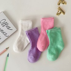 비단길 아동용 아레트 매쉬 양말 보라 4종 리뷰후기