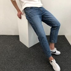 남자 밑단 포인트 청바지 데님 중청 9부 10부 일자핏 리뷰후기