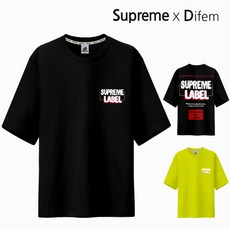 슈프림 정품 5부오버핏반팔 라벨슈프림 5X 빅사이즈 남녀공용 반팔티셔츠 반팔 티셔츠 리뷰 후기