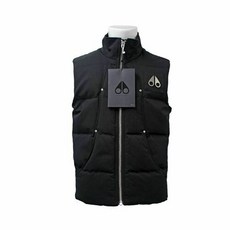 무스너클 명품무스너클 블랙 코튼 나일론 다운 깃털 남성 패딩 조끼 RM32MV474292