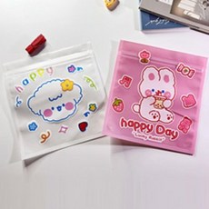 귀요미 토끼 다용도 지퍼백 포장봉투 2종 50P, 50장