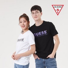 게스 유니 UESS 프린트로고 반팔티 N2K0352 리뷰 후기