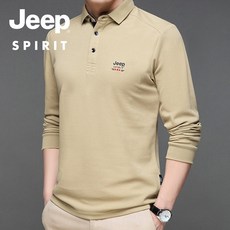 JEEP SPIRIT 남성 긴팔 카라 티셔츠 지프 넥 면 스판 남자 캐쥬얼 옷
