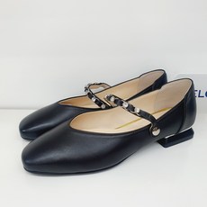 엘칸토 천연 양가죽 여성 큐빅 메리제인 펌프스 (2CM) LCWD64U313