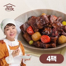 [김수미그때그맛] 김수미 비법양념 뼈없는 소갈비찜 500g x 4팩, 단품, 4개