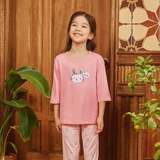 수아팜 여아 토끼 모달 7부 내의세트 리뷰후기