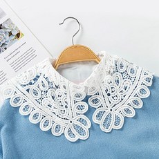 데이즈원 여성 레이스 블라우스 스웨터 원피스 레이어드 빅 셔츠카라