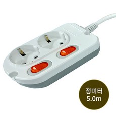 멀티 탭 텝 코드 전선 콘센트 국내산 KS 개별 2구 5