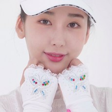 수이골프 큐빅 캐릭터 손등장갑 남여 골프 스포츠 워킹 조깅 산책 운전 토시 가리개 손등토시