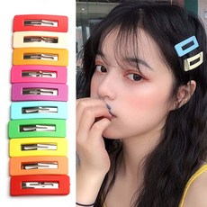 이쁨달다 삼각 사각 무광똑딱핀 헤어핀 칼라핀