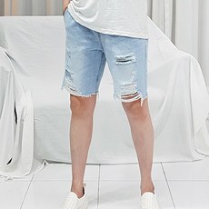 로니케이 연청 중청 디스트로이드 밴딩 청반바지 리뷰후기