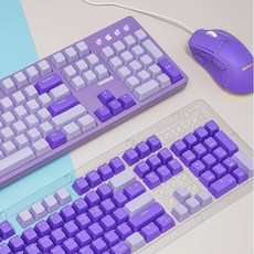 마이크로닉스 유선 키보드 아이웍스 에디션 적축 + 마우스 세트, PURPLE, 키보드 iWORKS KEYBOARO
마우스 iWORKS MOUSE, 일반형
