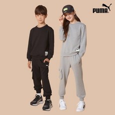 푸마키즈 PUMA NEW 푸마키즈 주니어 맨투맨 조거팬츠 2종세트 3컬러 택1 리뷰후기
