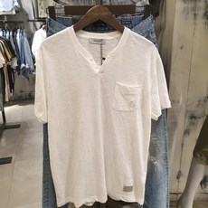 버커루 남여공용 26수 슬럽소재 슬릿 헨리넥 반팔 티셔츠 B202Z4035P 리뷰후기