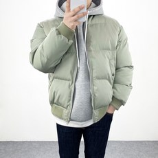 엠클로 남자 오버핏 파스텔 아크 볼륨 패딩점퍼 6컬러