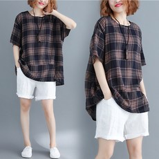 큰언니 빅사이즈 린넨 발팔티셔츠 BS03451# 리뷰후기