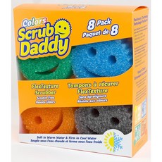 가성비최고  스크럽대디 Top5_스크럽 대디 스폰지 컬러 8팩 Scrub Daddy Sponges Colors, 8개, 혼합색상