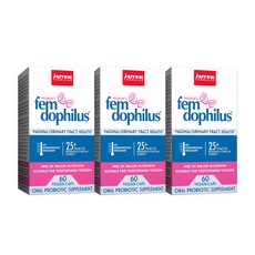 재로우 우먼 펨-도필러스 유산균 베지테리안 캡슐, 60개입, 3개