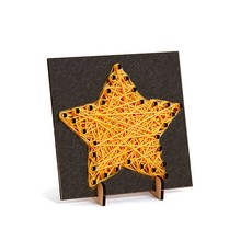 레디코 스트링 아트 만들기 세트 감정 발달 놀이 재료 어린이 심리 치료 도구 DIY 키트 우드 공예 초등 돌봄 교실, 별 스트링아트