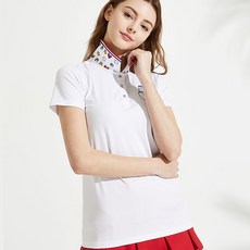 골든더크 여성골프웨어 반팔 티셔츠 슬림핏WHITE 리뷰후기