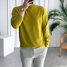 룩플레인 부드러운 소프트 메이드 겨울 반폴라 니트