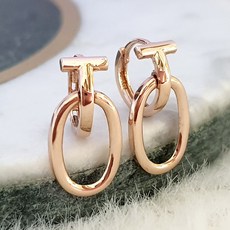 메르시주얼리 14k 18k 볼드 티링 오벌 원 링귀걸이