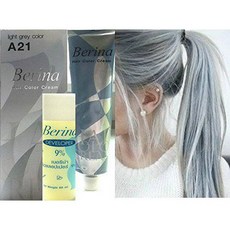 Hair Coour eranent Hair Crea Dye iht Ash rey by Berina/8977467