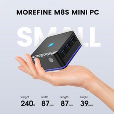 프리플로우 deskminix300 beelink arock x300 애즈락 Morefine 미니 포켓 PC 인텔 12 세대 N100 16GB DDR5 4800MHz 컴팩트 게이밍, 02 N100 8GB DDR5_01 미국, 05 1TB SSD