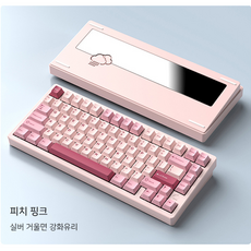 어쩌면 마지막기회  레이니75 실시간 인기상품_WOB RAINY75 레이니75 CNC 풀알루미늄 가스켓구조 RGB 블루투스 기계식키보드, 3500mAh, 실버무광, RGB Violet축 3500mAh