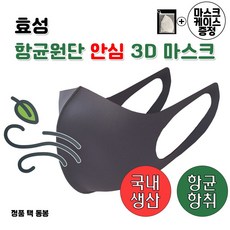 국내생산 효성 항균원단 안심 3D 마스크 5매입 마스크케이스증정
