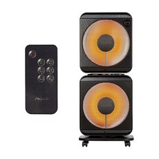 황토장군 1구 2구 4구 하이라이트 히터 인테리어 캠핑 온풍기 레드&블랙 2구 (HSEH-F1500HLW)