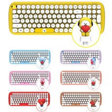 BT21 베이비 라인프렌즈 미니 레트로 키보드 캐릭터 사무용 저소음 무소음 이쁜 기계식 옛날 조용한 무선키보드, 치미, BT21 라인프렌즈