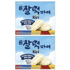 부드러운 크림치즈와 쫀득한 찰떡 롯데 찰떡파이 끼리크림치즈(사탕증정), 2개, 250g