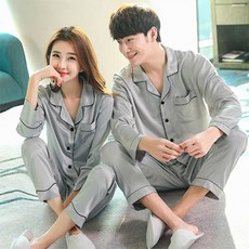 커플 실크 잠옷 파자마 커플잠옷 커플파자마 리뷰후기