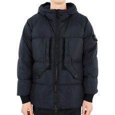 디몬트 23 F/W 스톤 남성 와펜 패치 크링클랩스 후드 다운 패딩 자켓(네이비) 791540723 V0020