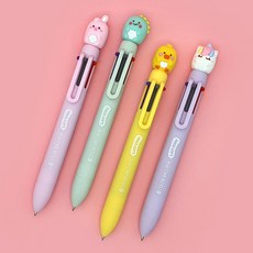 일정 레이지스타 귀여운 디자인 애니멀 6색볼펜 0 멀티볼펜 멀티펜 리뷰후기