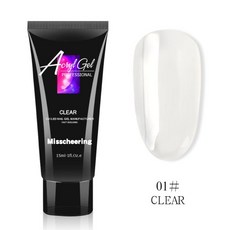셀프네일 손톱연장 클리어젤 아크릴 글리터 형광네온 폴리젤 네일재료세트 30ml 60ml, 1개, 01#