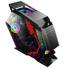 특수모양케이스 데스크탑 투명 수냉식 컴퓨터 본체, 상세 페이지 참고, RGB 동기식 듀얼 라이트 보드 세트