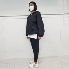남녀공용 간절기 형광 컬러 후드 바람막이 아노락