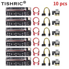 이더리움 채굴기 비트코인 채굴장 가정용 채굴부품 1/6/10PCS TISHRIC BTC PCIE 라이저 009S Plus 6pin E 1, 한개옵션1, 02 6PCS 009S Plus